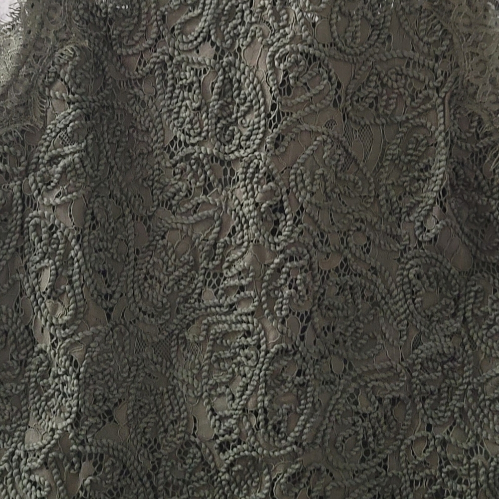 EUC Black Tape Olive Green Lace & Crochet Sleeveless Top - Picture 5 of 5